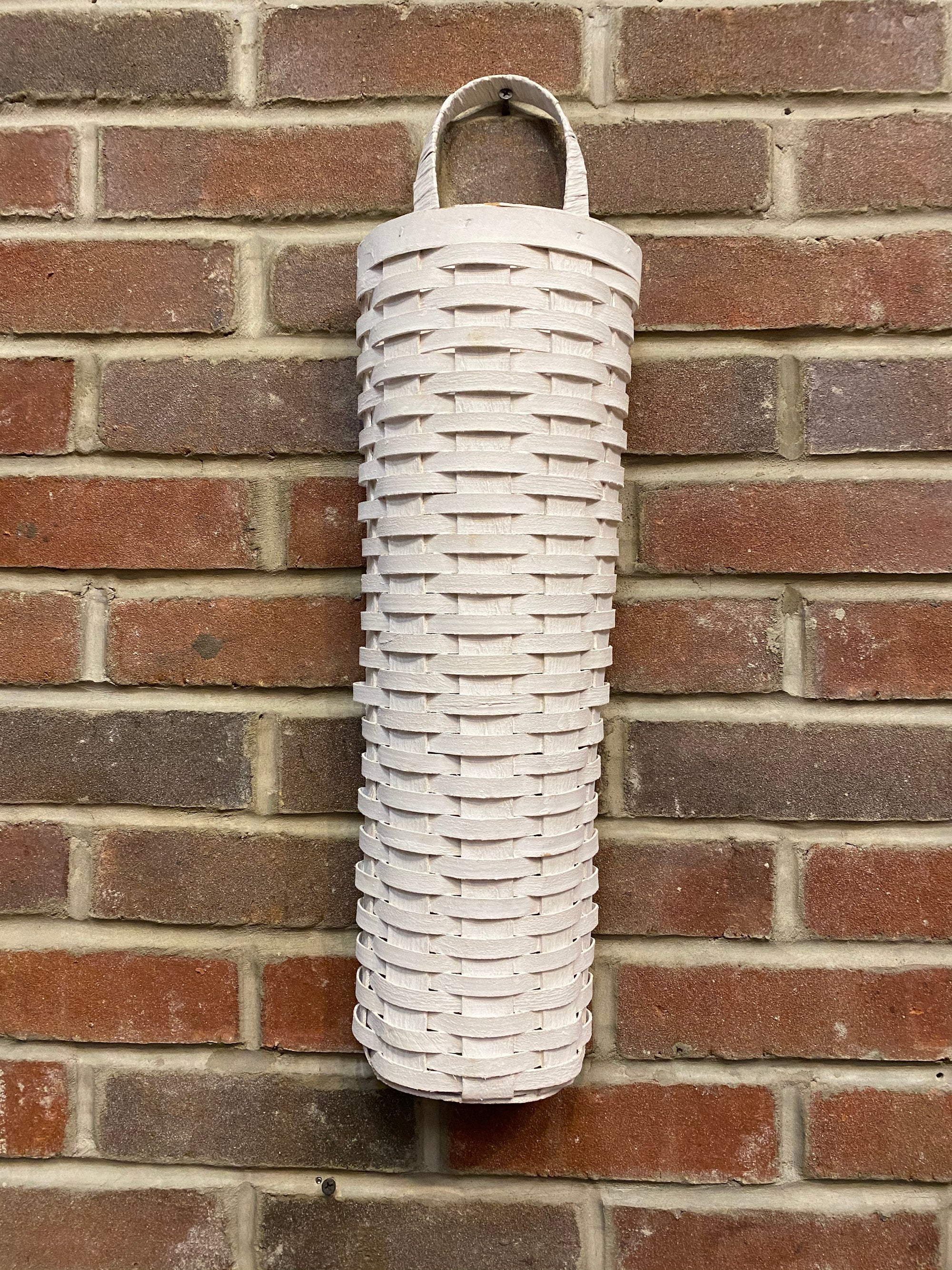 Skinny Wall Basket - White