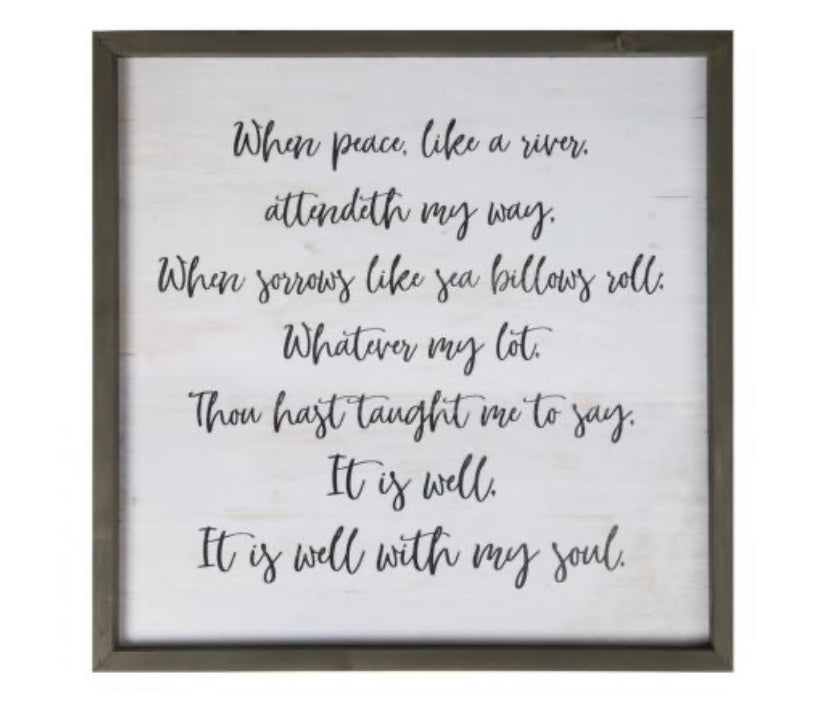 It Is Well With My Soul Framed Art