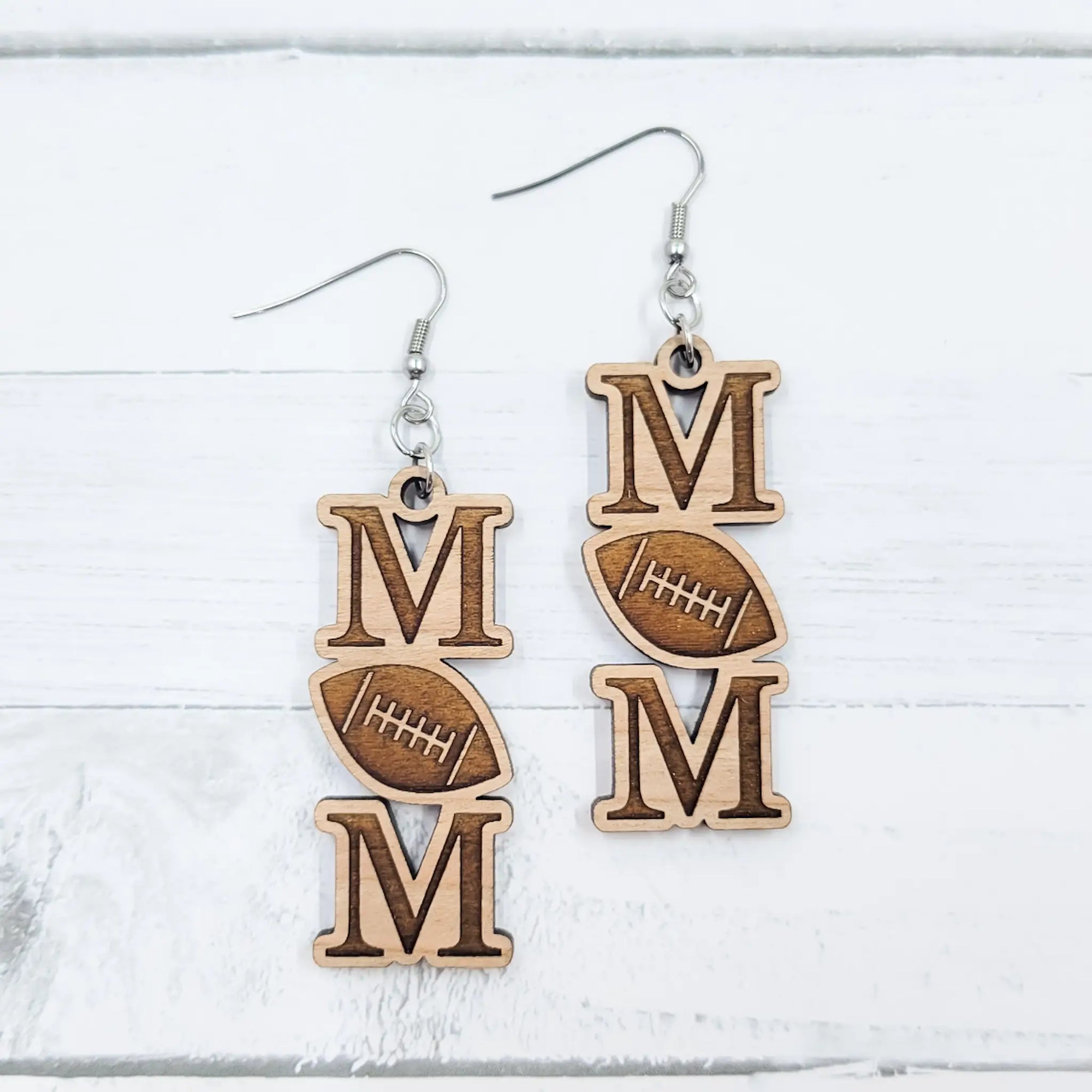 Football Mom Dangle Earrings