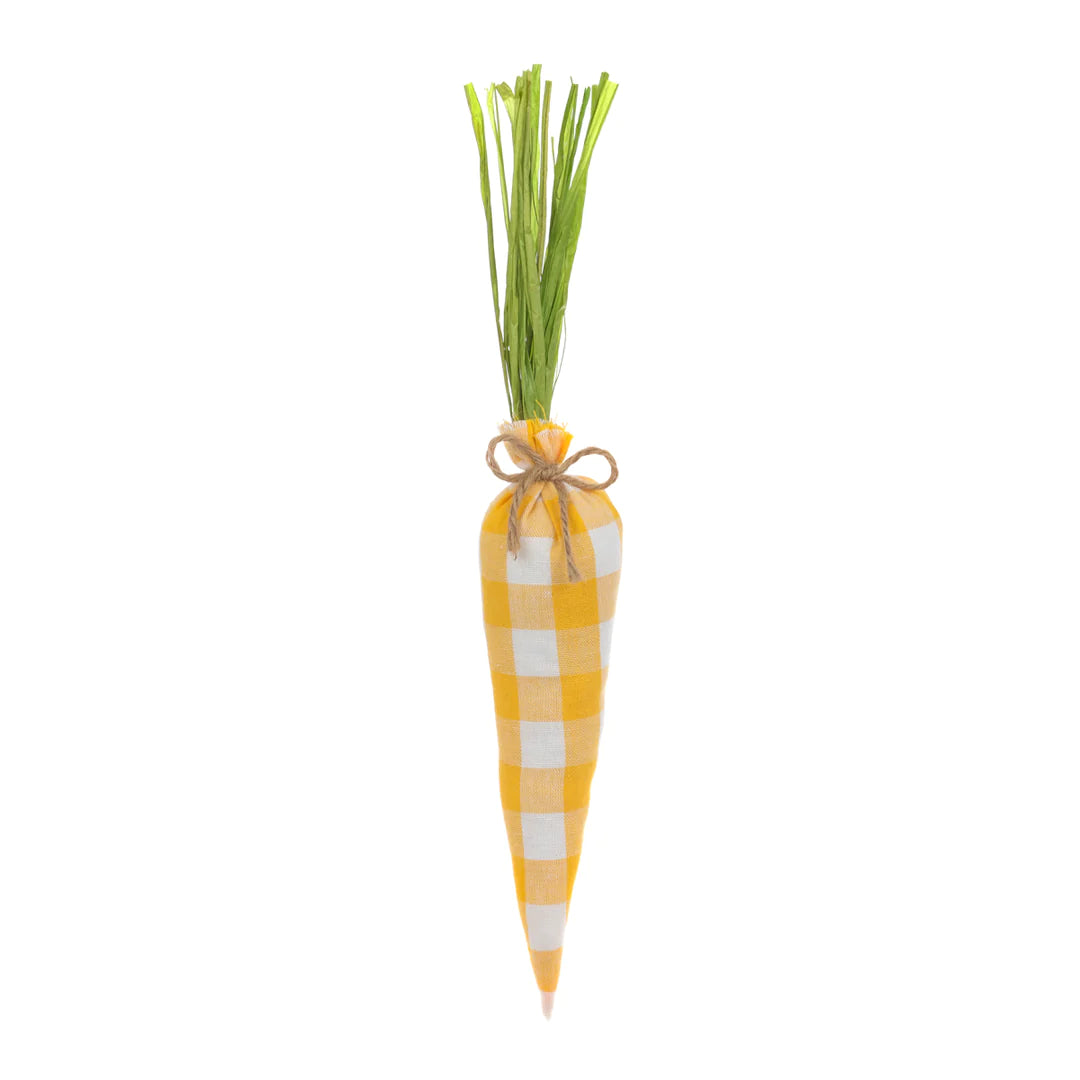 Large Yellow Check Fabric Carrot