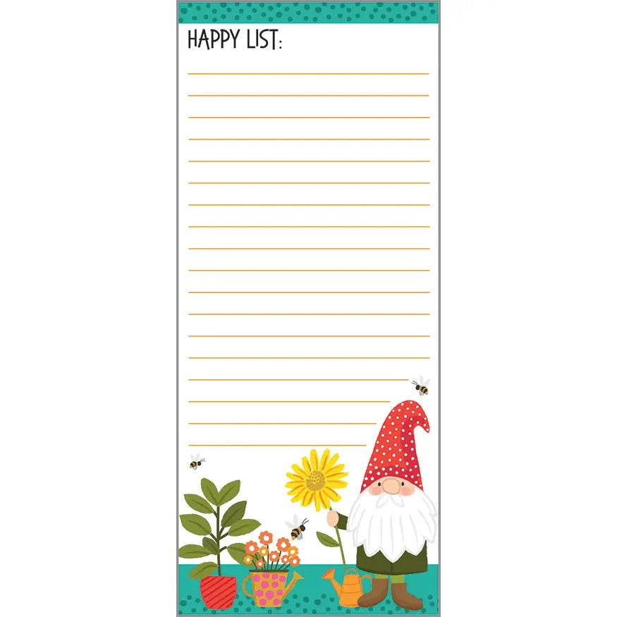 List Pad - Garden Gnome