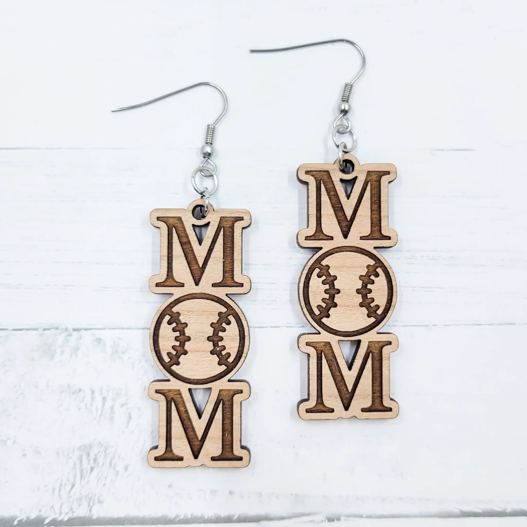 Baseball Mom Dangle Earrings