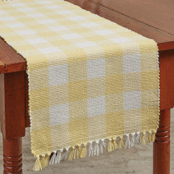 Wicklow Check 36” Table Runner - Yellow