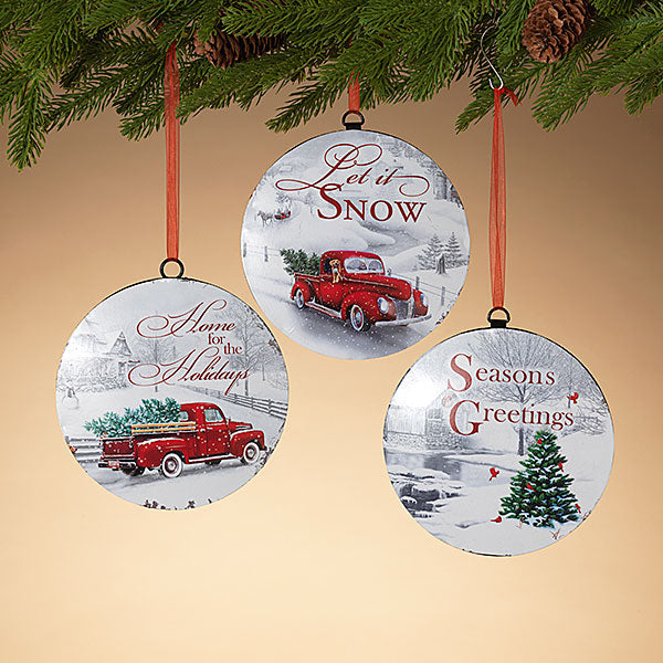 Winter Scene Ornaments - 3 Styles