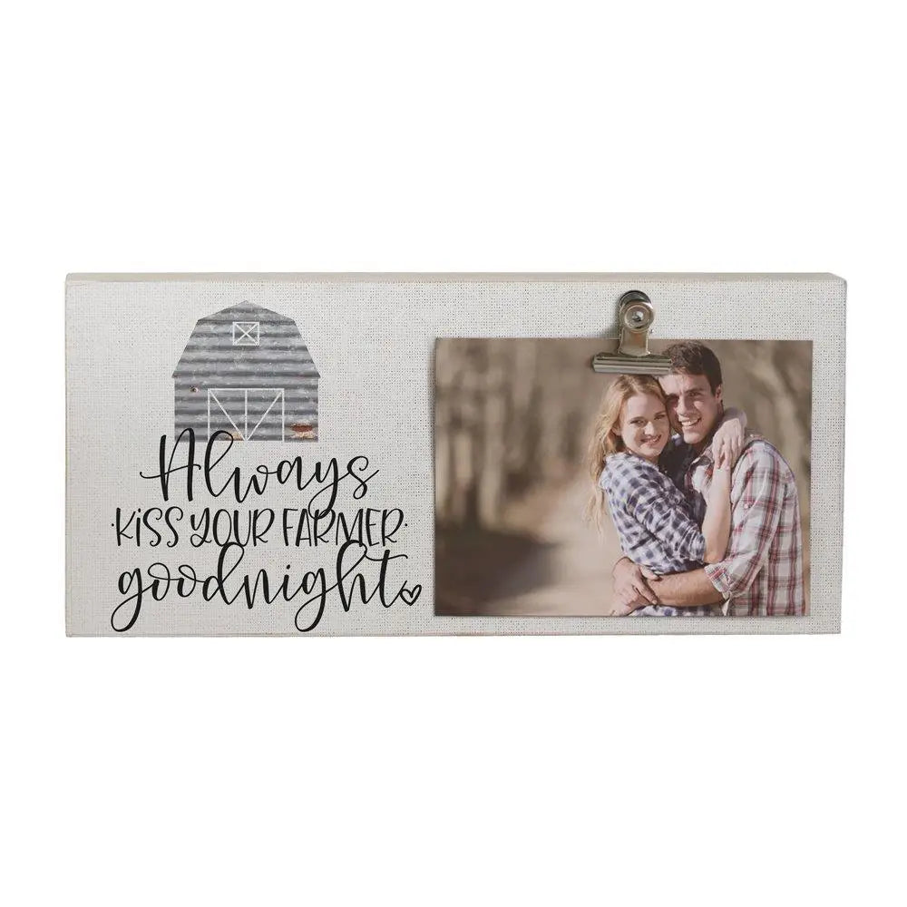 Kiss Your Farmer Photo Clip Frame