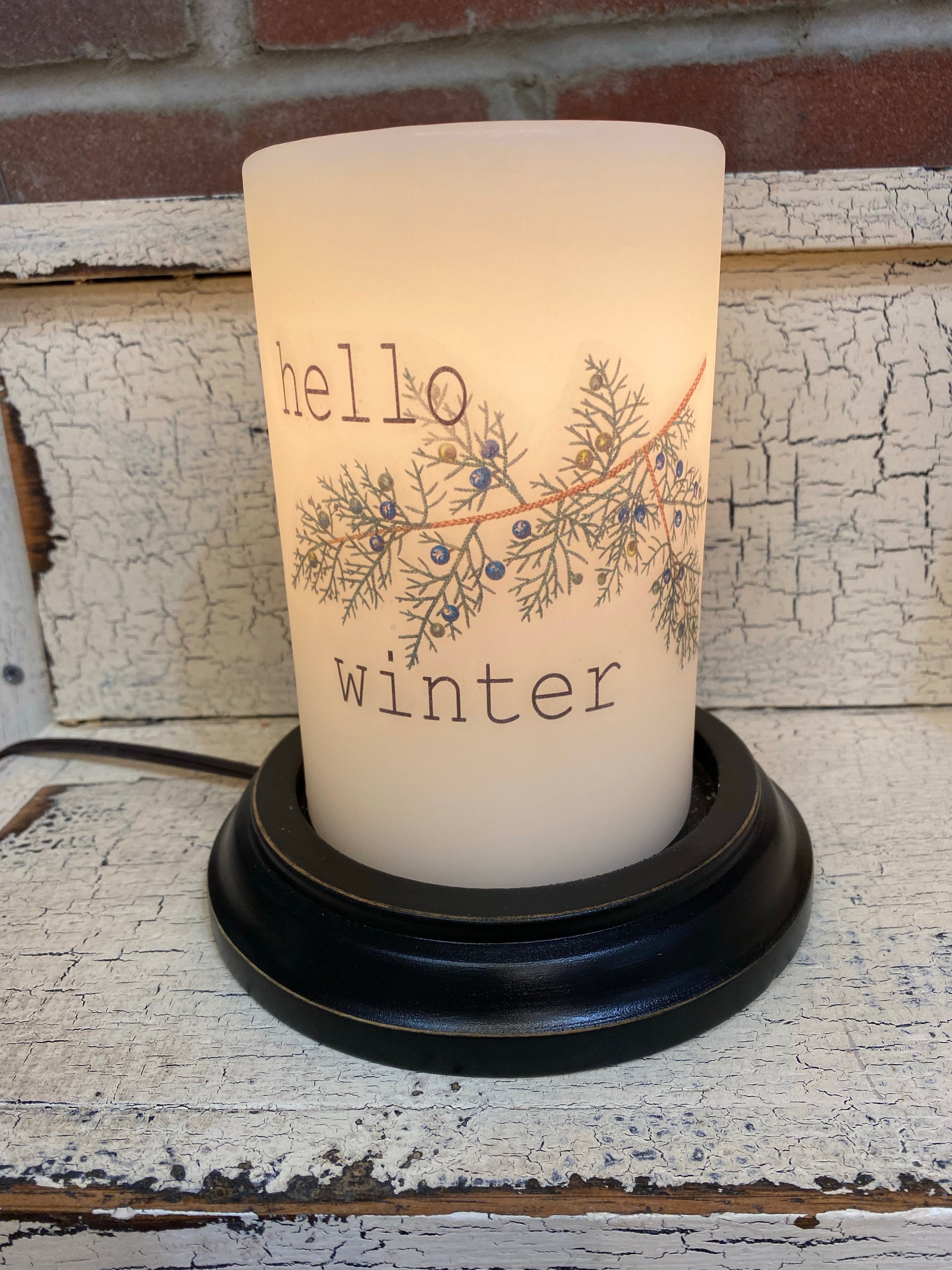 Hello Winter Candle Sleeve