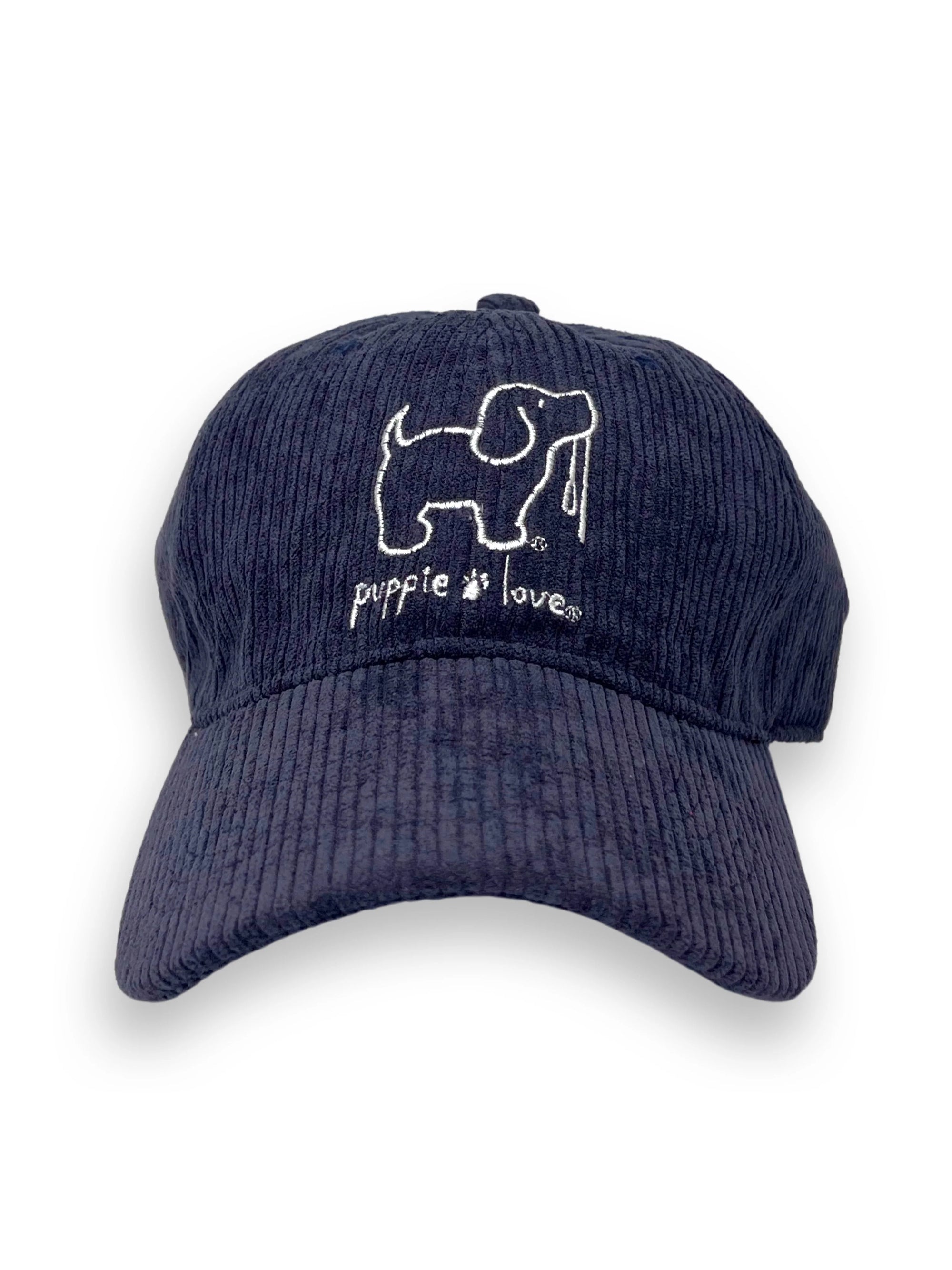 Puppie Love Corduroy Hat - Navy