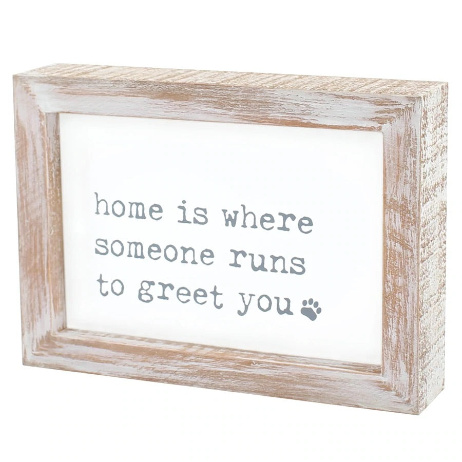 Home is Where Someone Runs Framed Sign