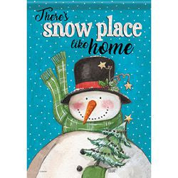 Little Tree Snowman Garden Flag