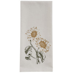 Double Sunflower Printed Towel