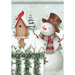 Winter Snowman Garden Flag