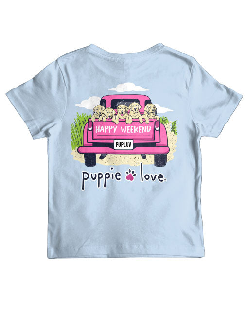 Puppie Love Youth Happy Weekend Pup Tee