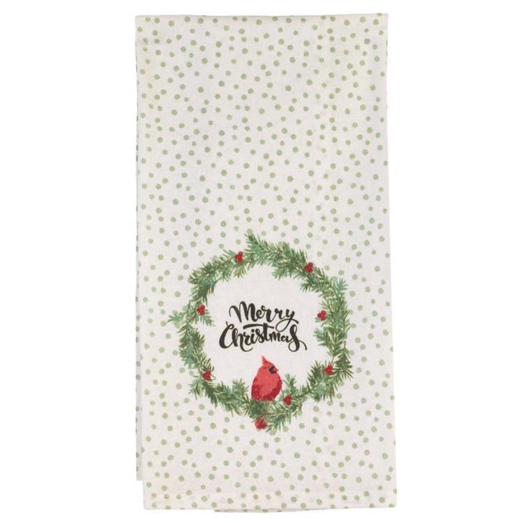 Cardinal Wreath Towel