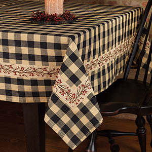 Primitive Berry Vine Check - Tablecloth