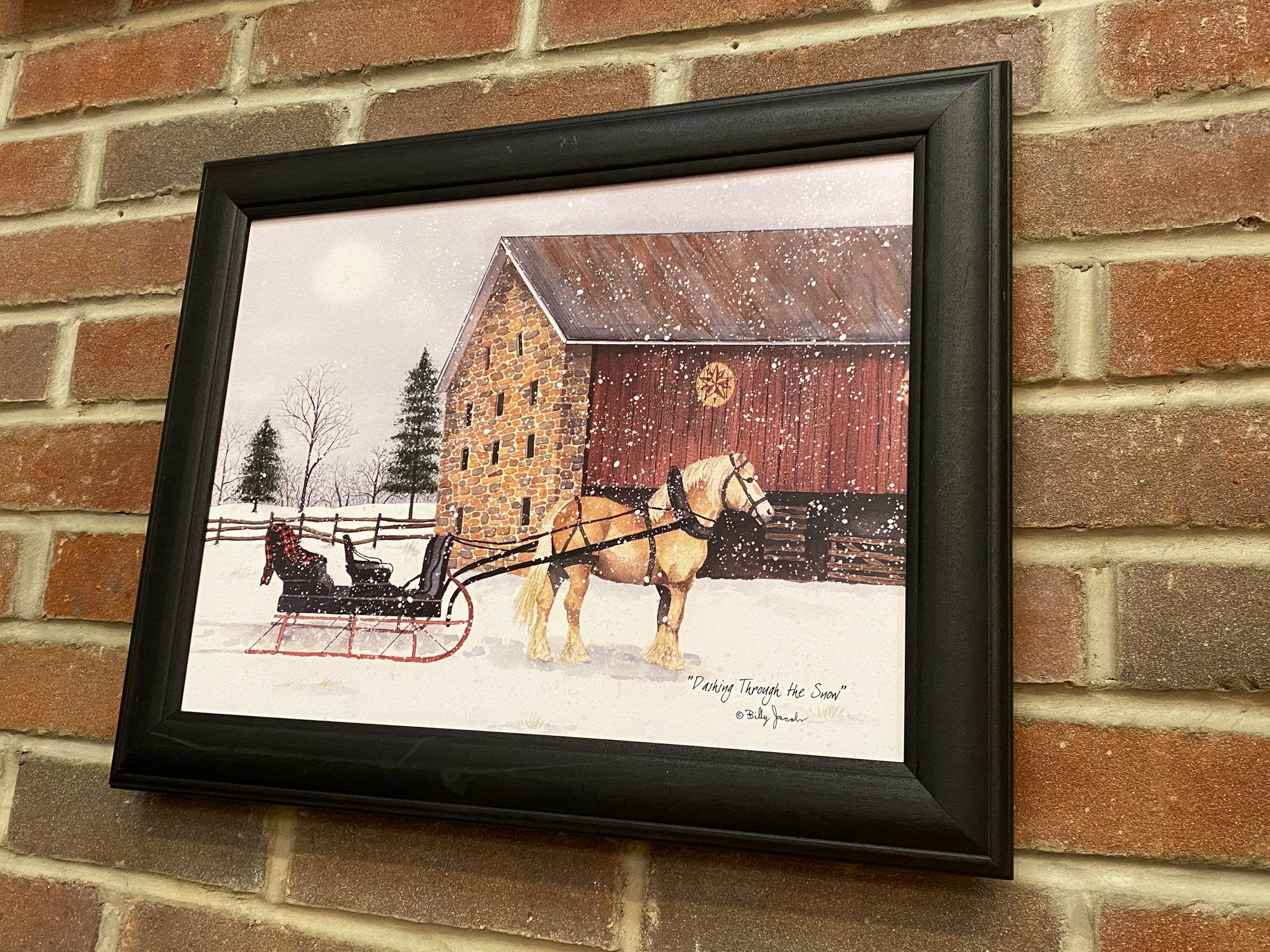 Dashing Through the Snow Framed Print