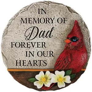 Dad Cardinal Memorial Mini Garden Stone