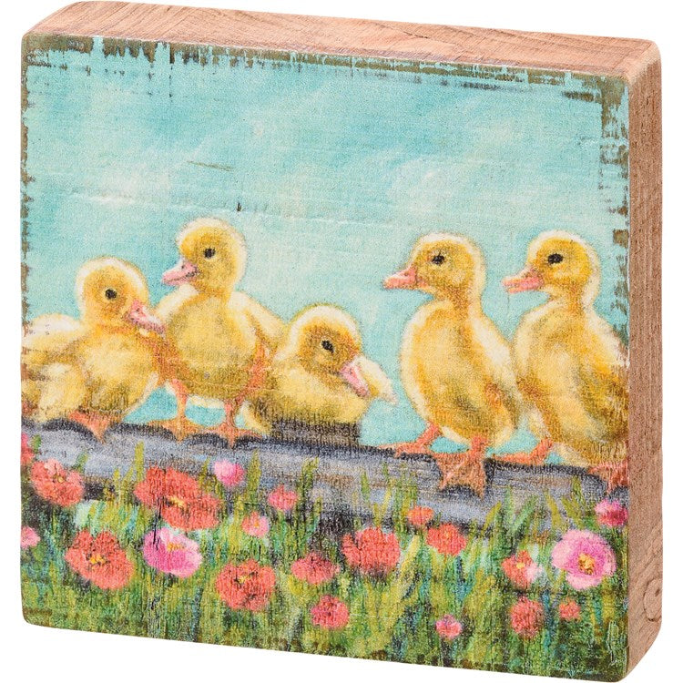 Ducklings Block Sign