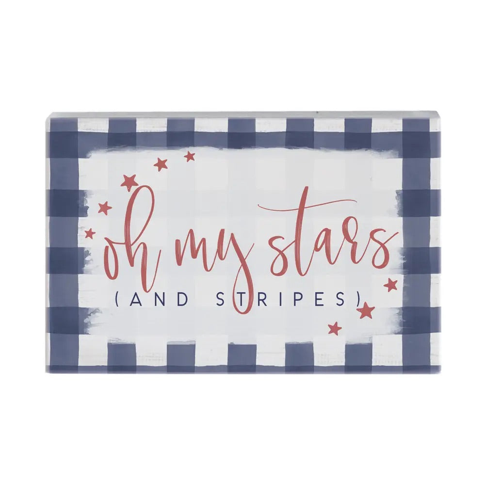 Oh My Stars Wood Block Sign