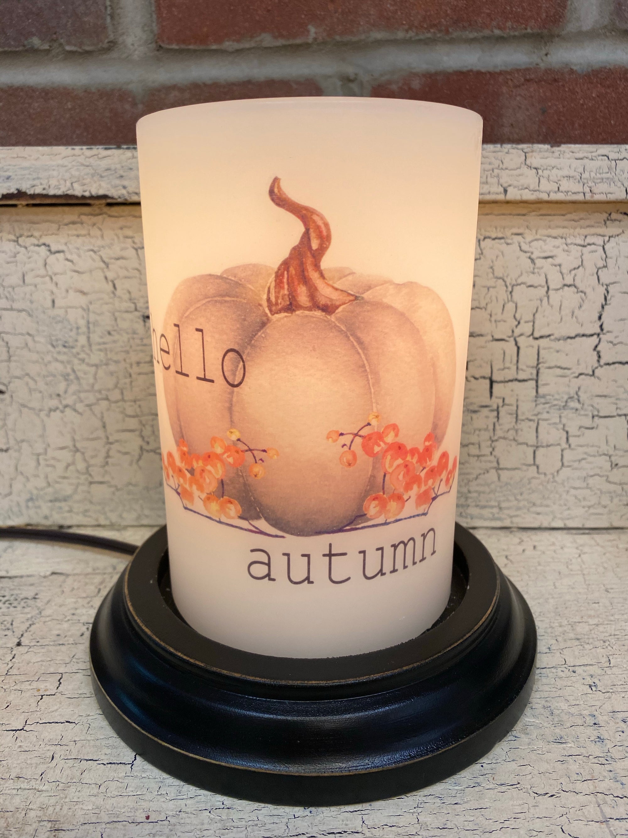 Hello Autumn Pumpkin Candle Sleeve