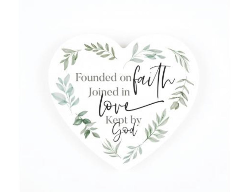 Founded on Faith Shaped Heart