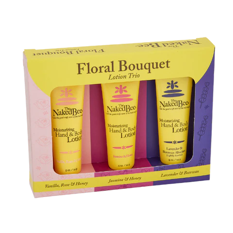 Naked Bee Floral Bouquet Lotion Trio