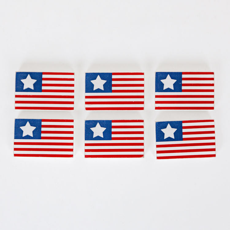 Set of 6 Wood Flags