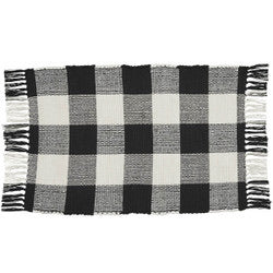 Wicklow Check 2x3 Rug - Black/Cream