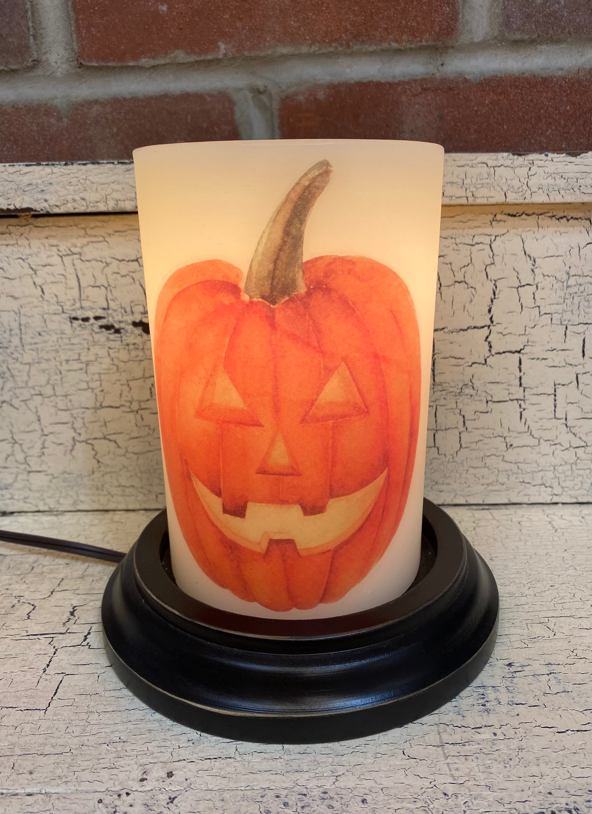 Pumpkin Face Candle Sleeve