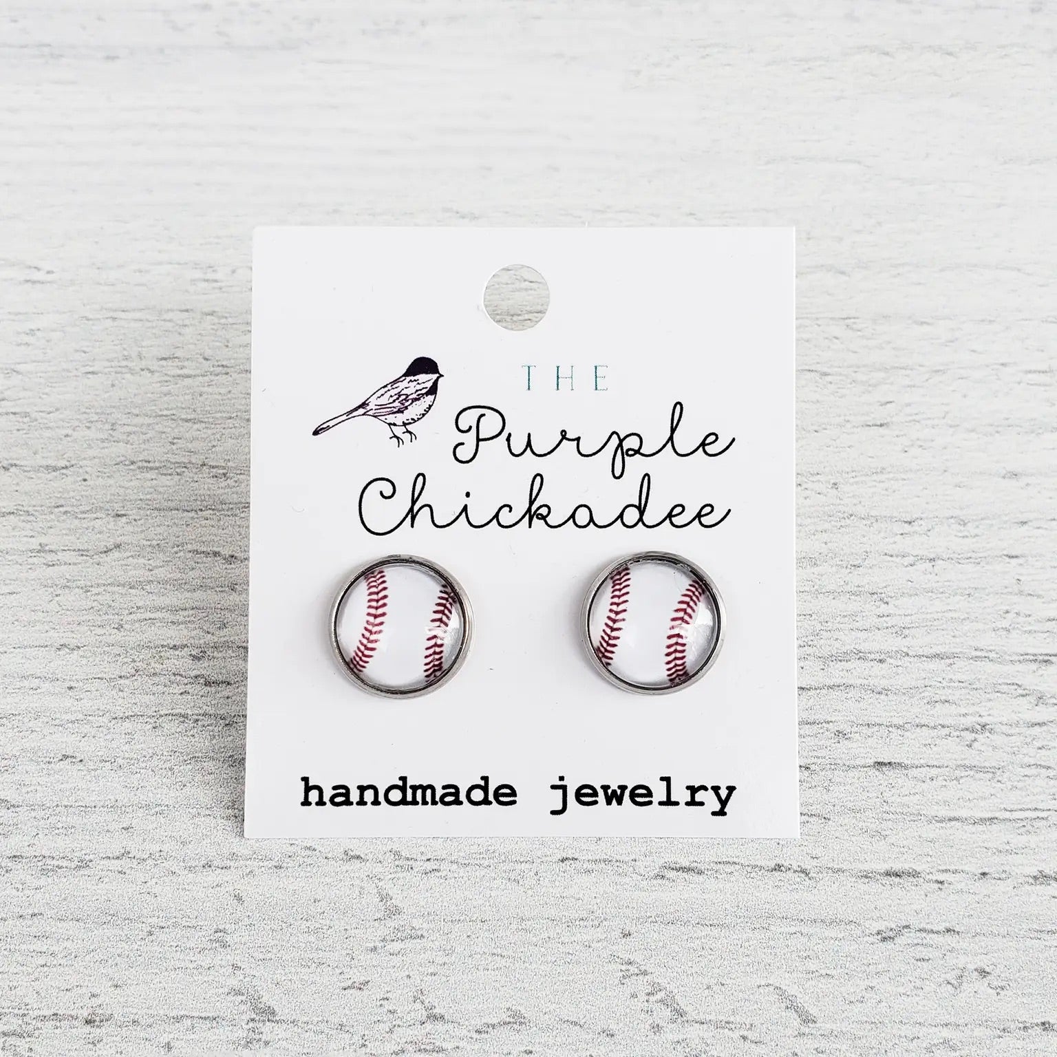 Baseball Stud Earrings