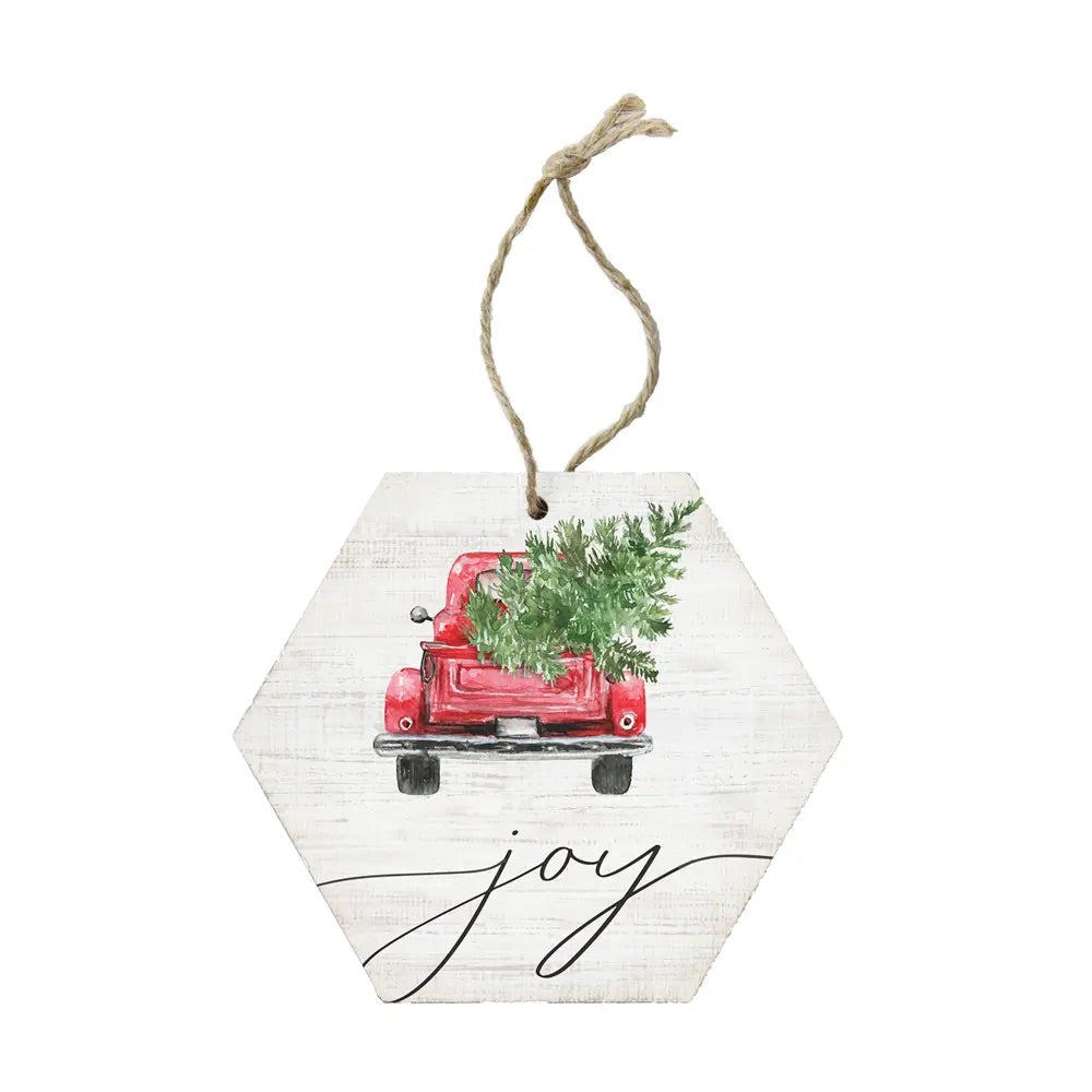 Joy Red Truck Ornament