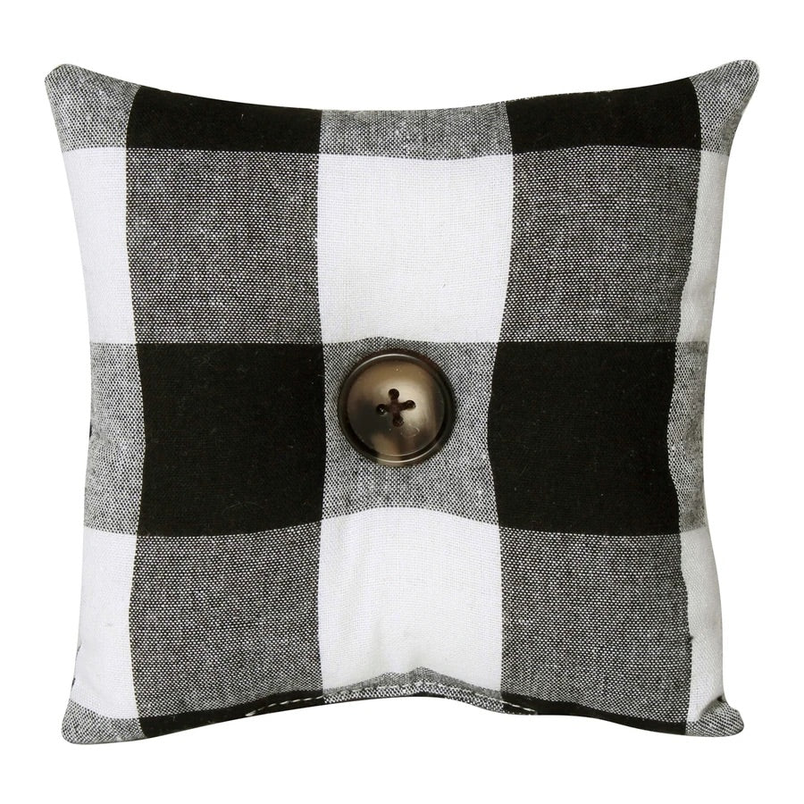 Black & White Check Mini Pillow