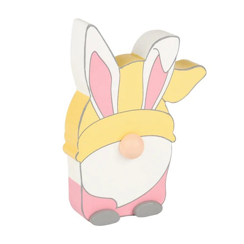 Yellow Pink Bunny Gnome