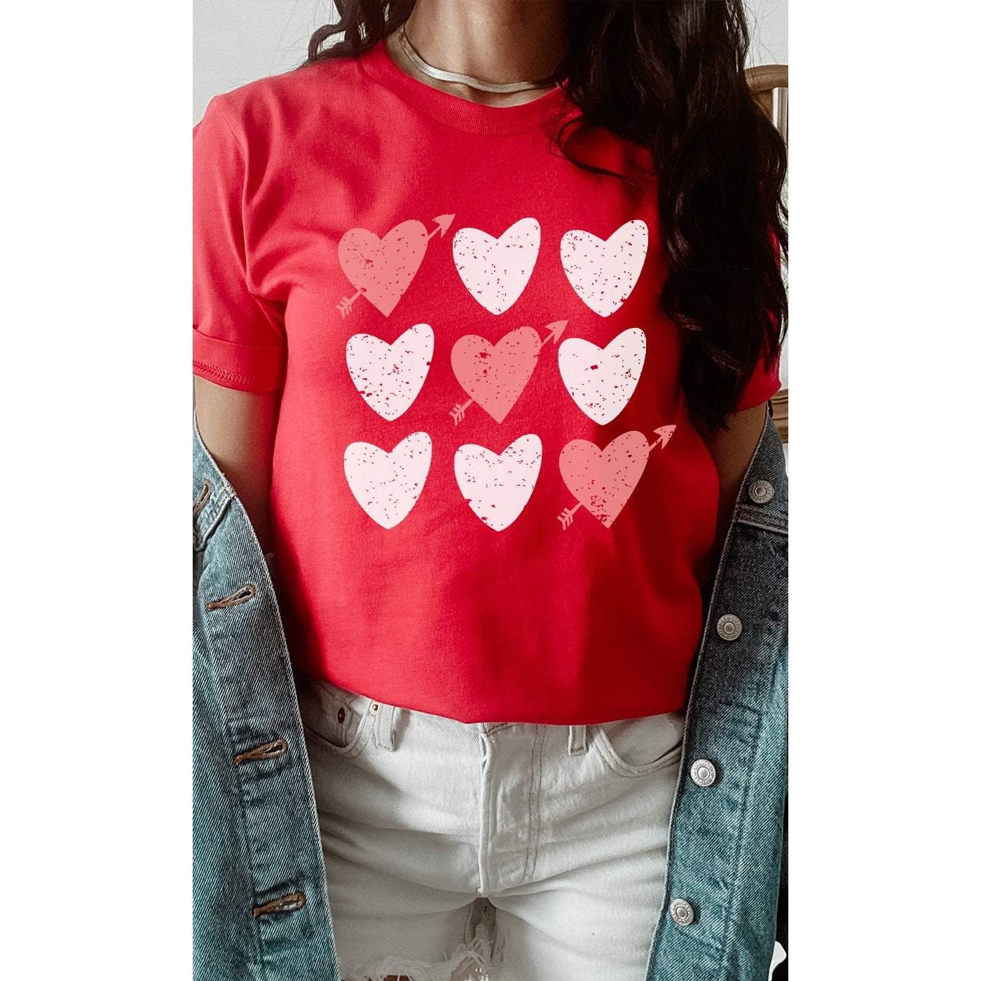 Arrow Heart Tic Tac Toe Graphic Tee