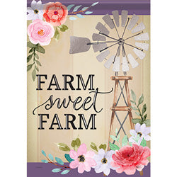 Windmill Floral Garden Flag