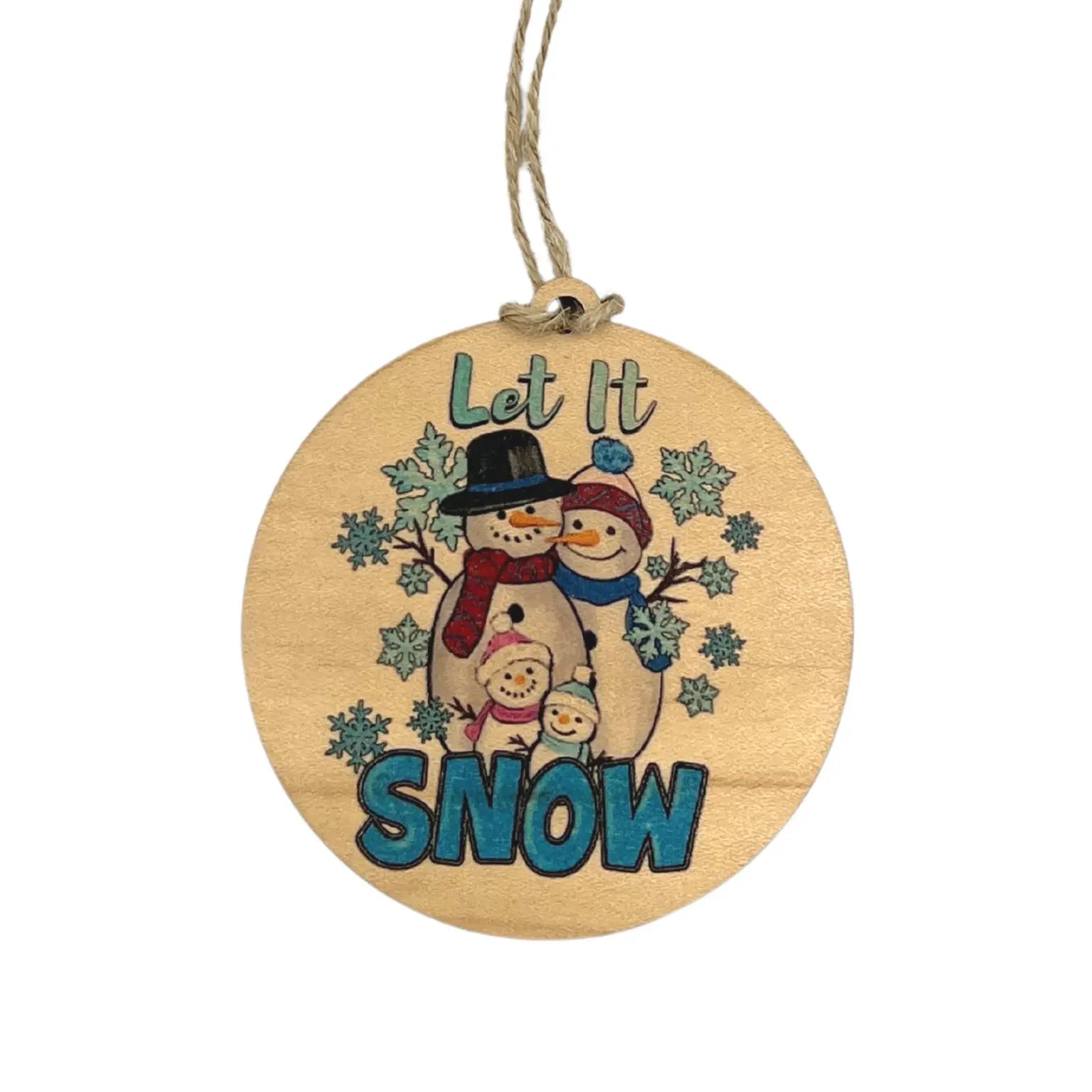 Let it Snow Wood Ornament