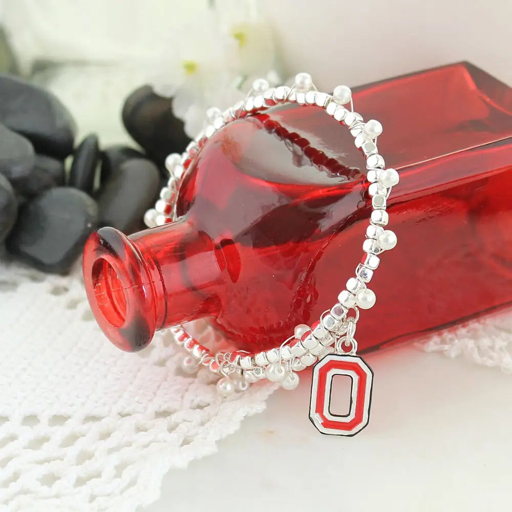 Ohio State Pearl & Enamel Logo Bracelet