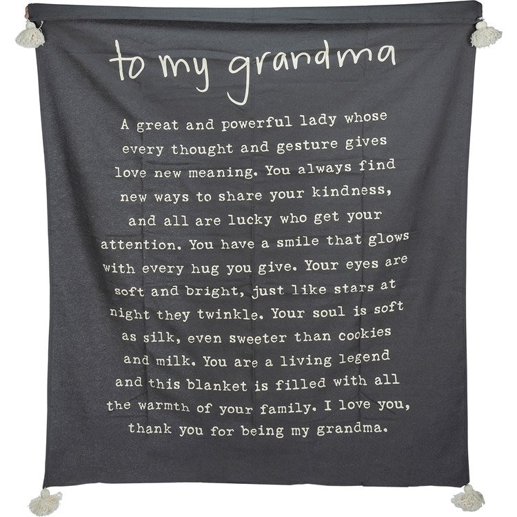 To My Grandma Throw