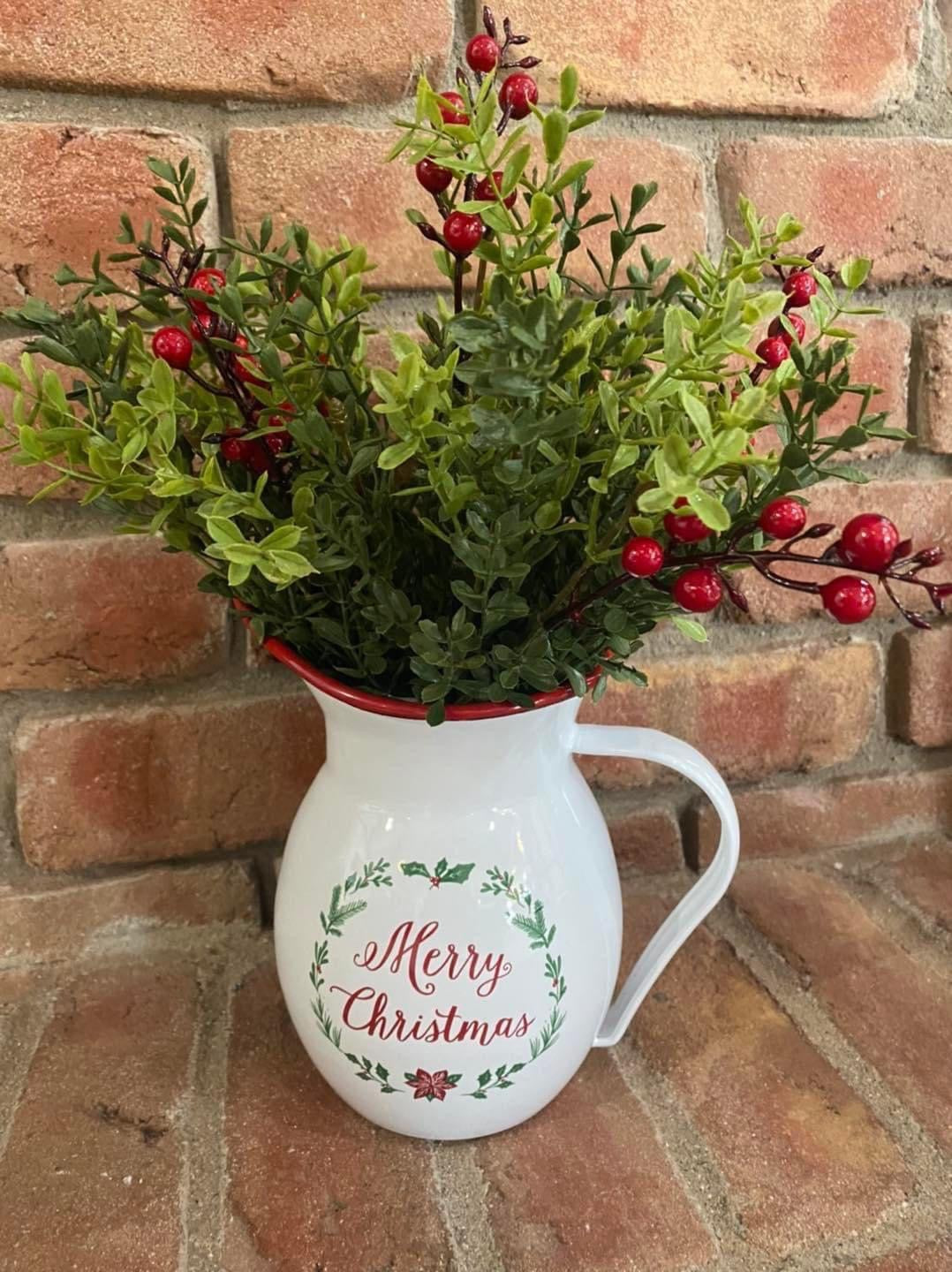 Merry Christmas Pitcher Arrangement