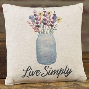 Live Simply Canvas Pillow