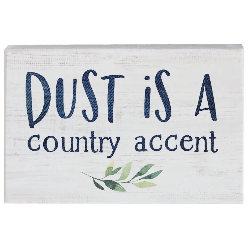 Country Accent Block Sign