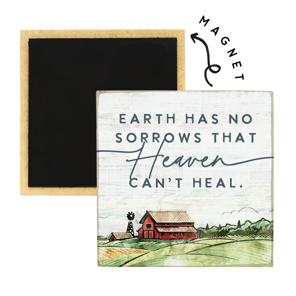 Earth Has No Sorrows Square Magnet