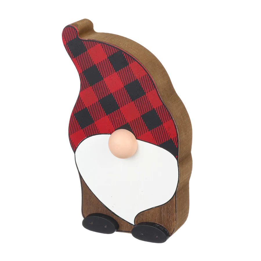 Red & Black Check Hat Gnome