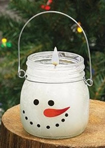 Snowman Head Jar Candle - Small