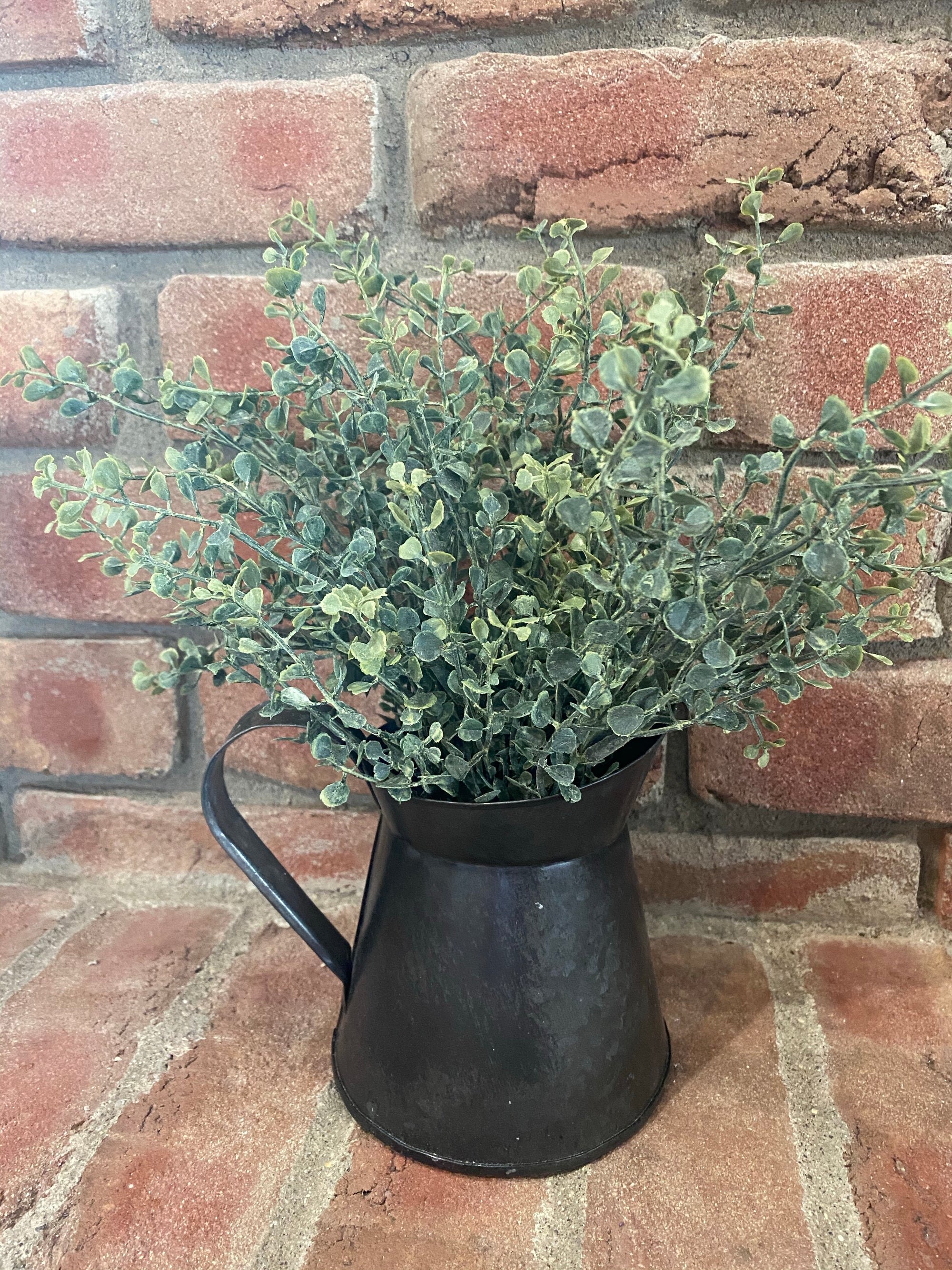 Farmhouse Pitcher with Baby’s Twilight Bush Arrangement