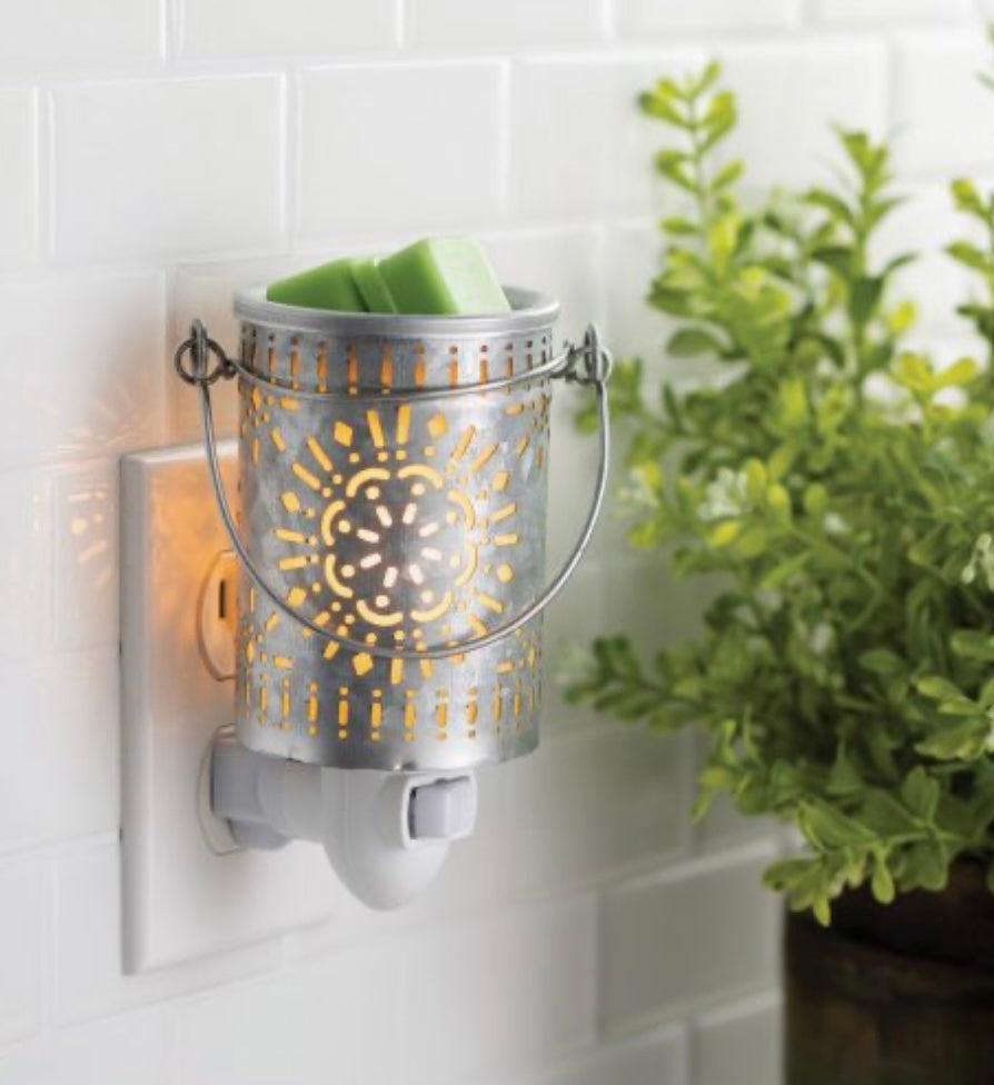 Galvanized Tin Pluggable Fragrance Warmer