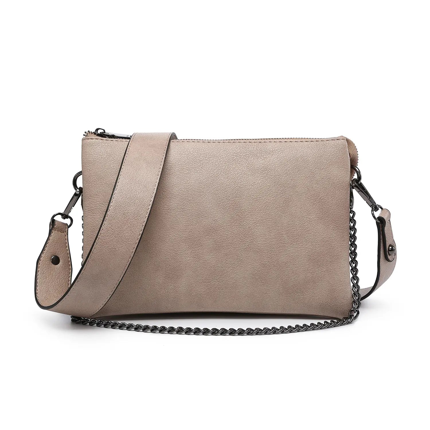 Izzy Crossbody with Chain - Beige