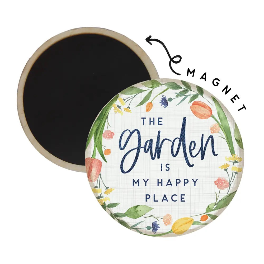 The Garden Round Magnet