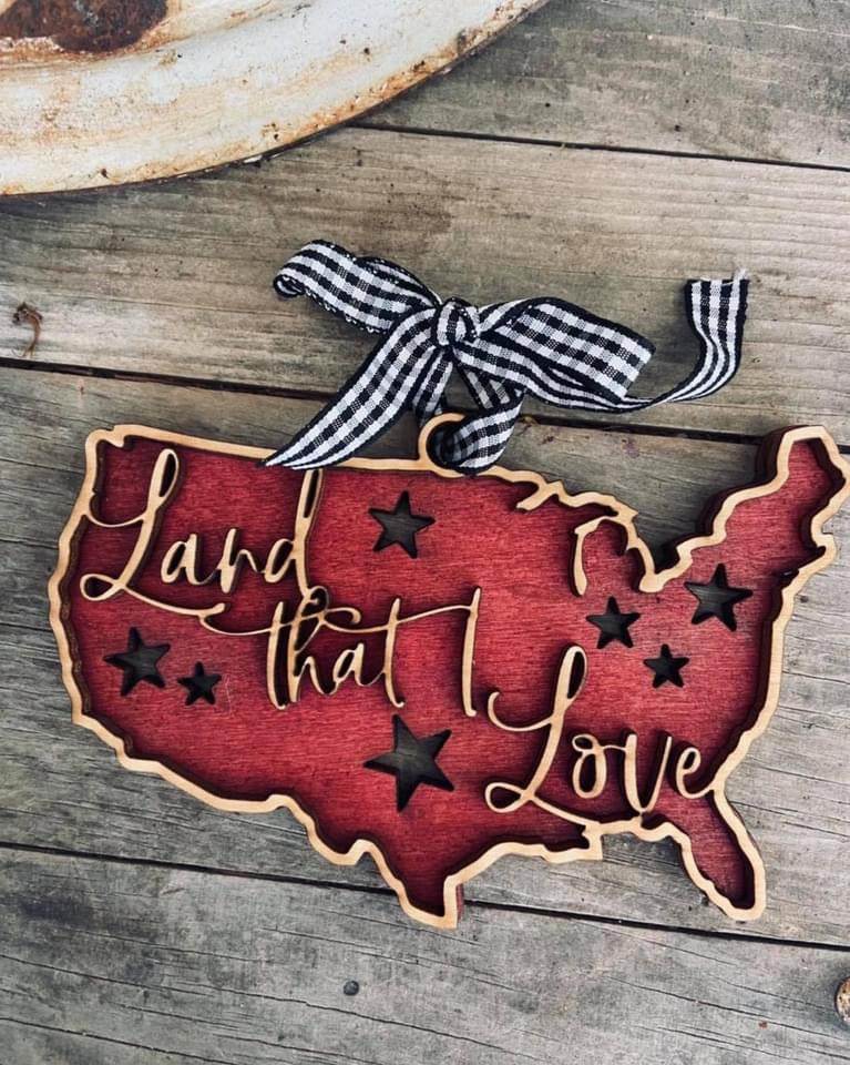 Handmade USA Ornament - 2 styles