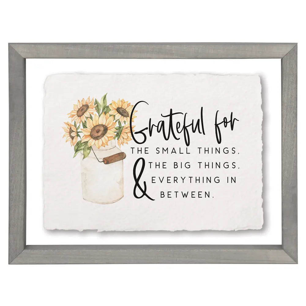 Grateful Sunflower Framed Art