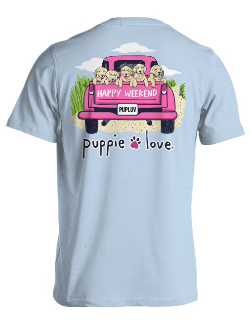 Puppie Love Happy Weekend Pups Tee